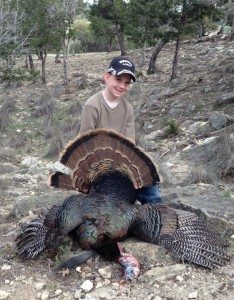 Fine young man on his first Texas Turkey Hunt.
