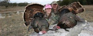 Husband and Wife Turkey Hunting in Texas at Shonto Ranch