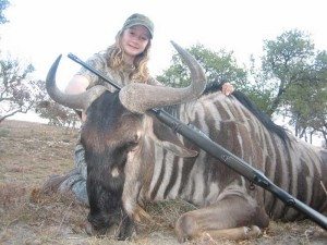 A young hunter with Wildebeest