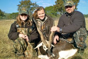 Father and Daughters with Blackbuck Shot at Shonto Ranch