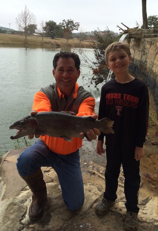 Jackson catches first Rainbow Trout at Shonto Ranch